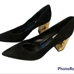 Womens Steve Madden Pointur Block Heel Dress Pumps, Black